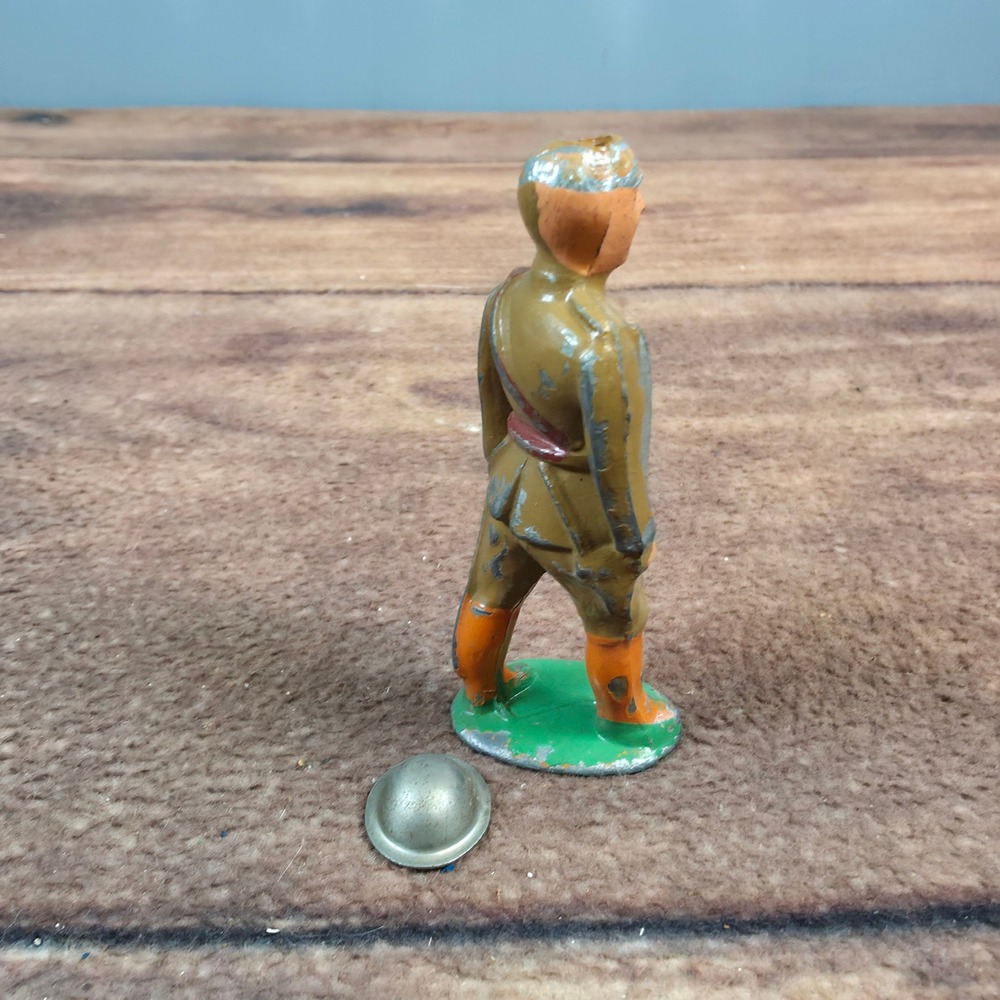 Vintage Barclay Lead Toy Soldiers Set 5pc Green Brown Hand Painted WWII - Picture 14 of 16